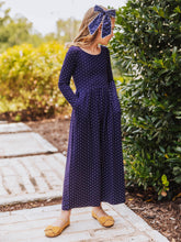Leggy Romper - Navy Dotty